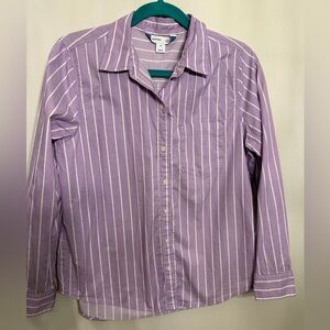 Old Navy Lavender and White Striped Shirt